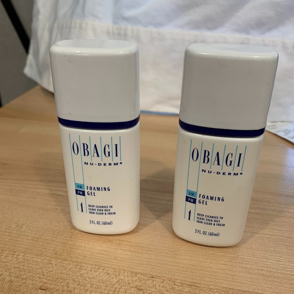 Two New Obagi Nu-Derm Foaming Gel Cleansers 2 oz. Each